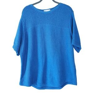 Coldwater Creek Blue Crew Neck Sweater